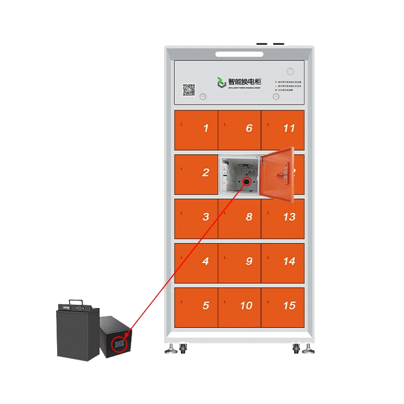 15-Bay Rear-Plug Version Charging and Swapping Cabinet